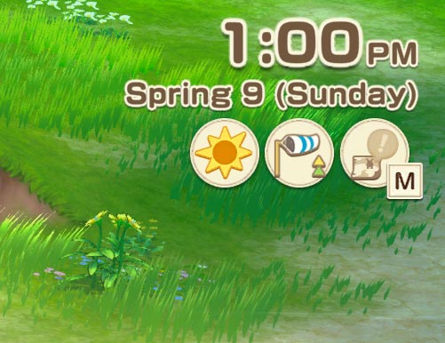 Close-up of weather HUD display