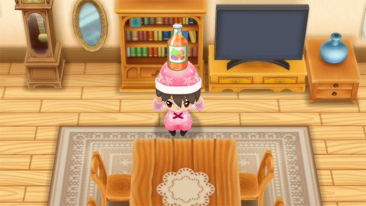 The farmer makes Fruit Juice using a Pineapple.