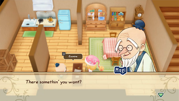 Mugi welcomes the farmer to Yodel Ranch.
