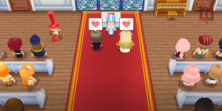 The farmer marries Jennifer at the Church.