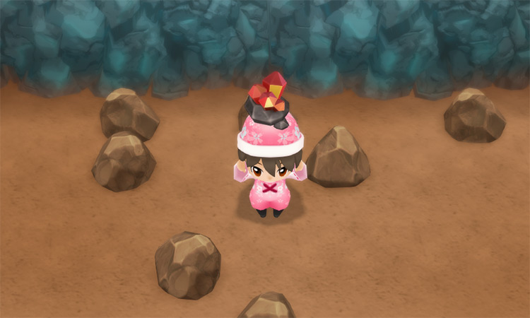 The farmer finds a Garnet in the Lake Mine.