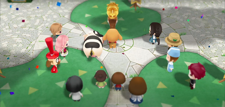 The farmer receives a Golden Cow Trophy.