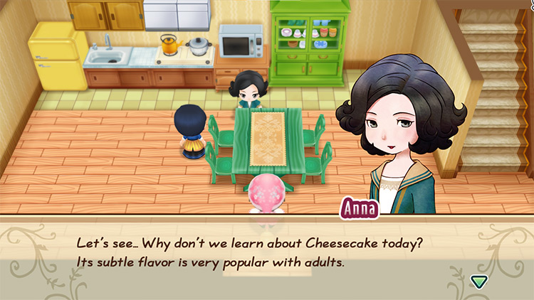 Anna invites the farmer to join her Confectionaries Class.