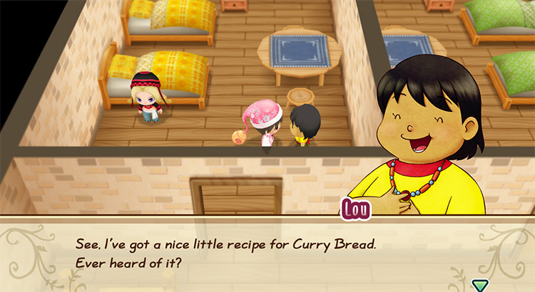Lou offers to teach the farmer the recipe for Curry Bread.