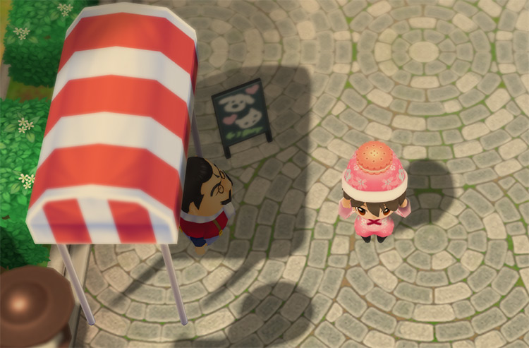 The farmer stands in front of Van’s stall in Rose Plaza.