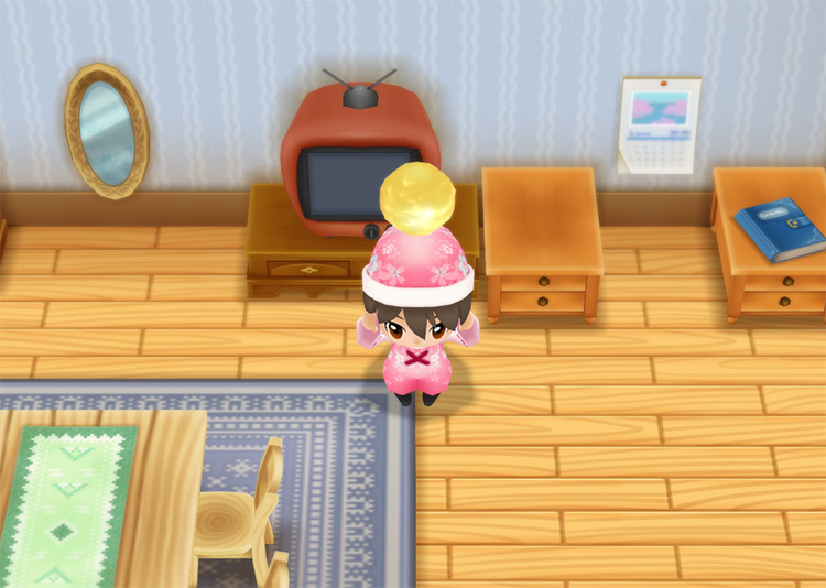 The farmer finds a Truth Jewel in the Town Villa.