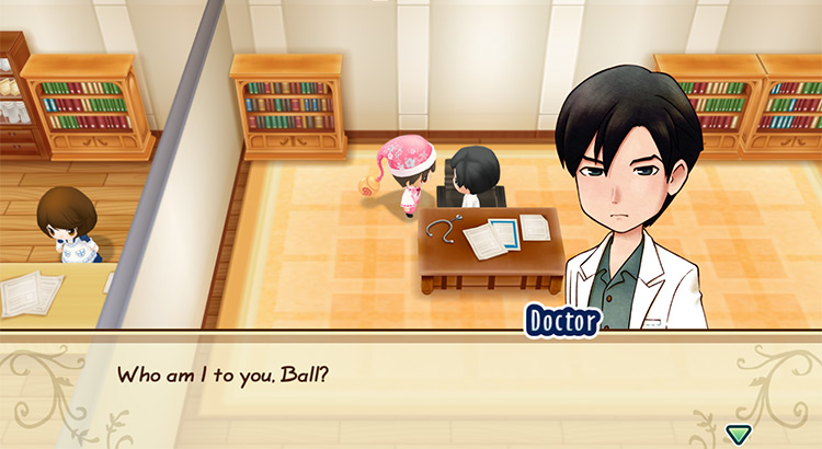 Doctor speaks to the farmer at the Clinic.