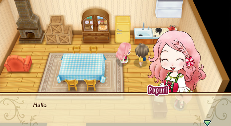 Popuri talks to the farmer outdoors.
