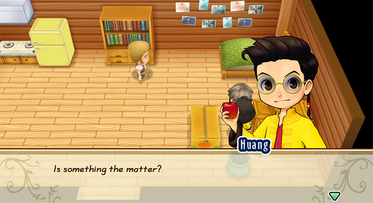 Huang inside Zack’s cabin.