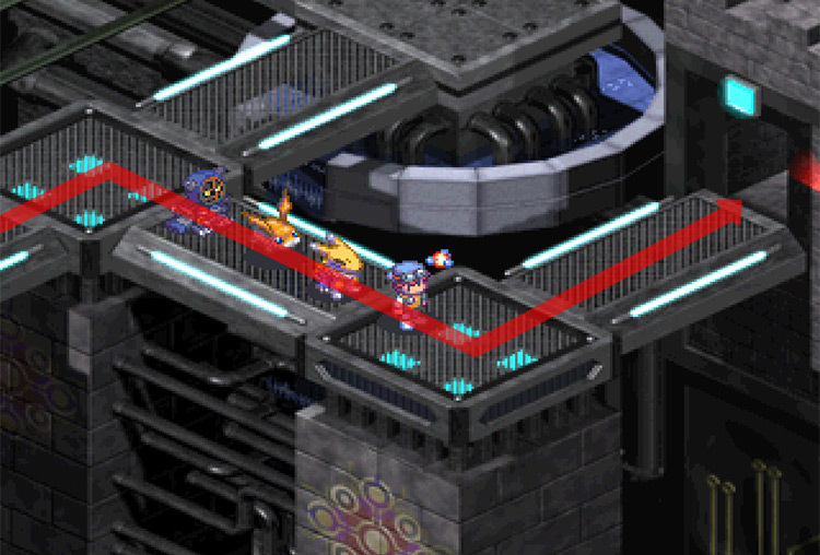 Continuing right past the intersection and entering the Control Room. / Digimon World 3