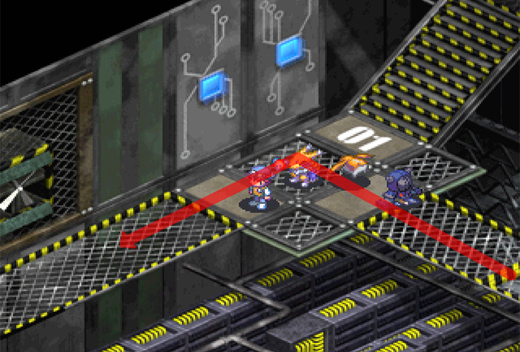 Turning down past the stairs in the Operation Room. / Digimon World 3