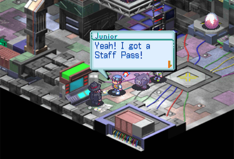 Obtaining the Staff Pass from Nick. / Digimon World 3