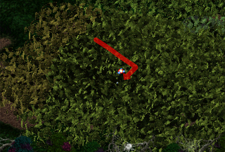 Three steps right, then turning down. / Digimon World 3