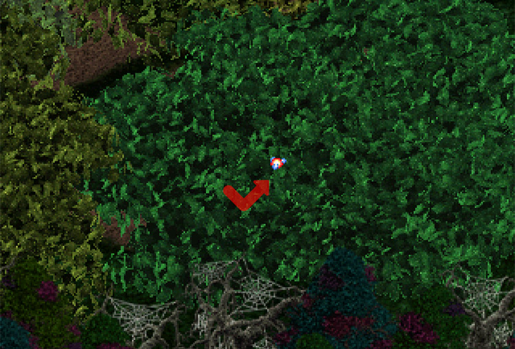 One step right, then turning up. / Digimon World 3