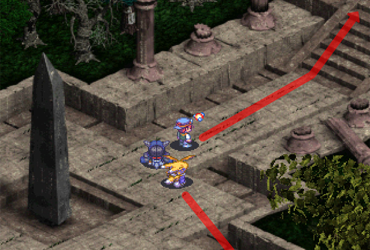 Exiting the maze and entering the Protocol Ruins. / Digimon World 3