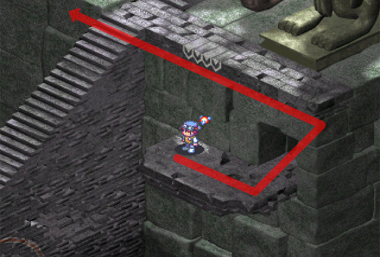 Entering the tunnel and continuing to the left end. / Digimon World 3