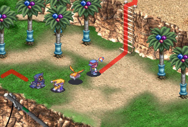 Accessing Tyranno Valley via Kicking Forest. / Digimon World 3