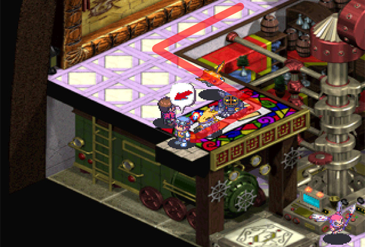 Walking to the arena in order to fight the Seiryu Leader. / Digimon World 3