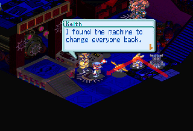 Talking to Keith at Zephyr Tower. / Digimon World 3