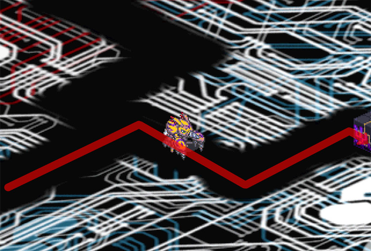 Turning east at the first intersection. / Digimon World 3