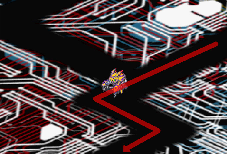 Walking south past the first intersection. / Digimon World 3