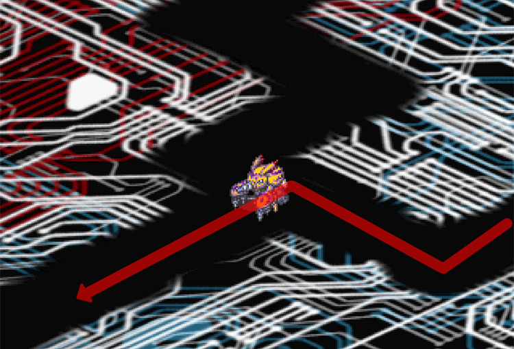 Heading south past the second intersection. / Digimon World 3