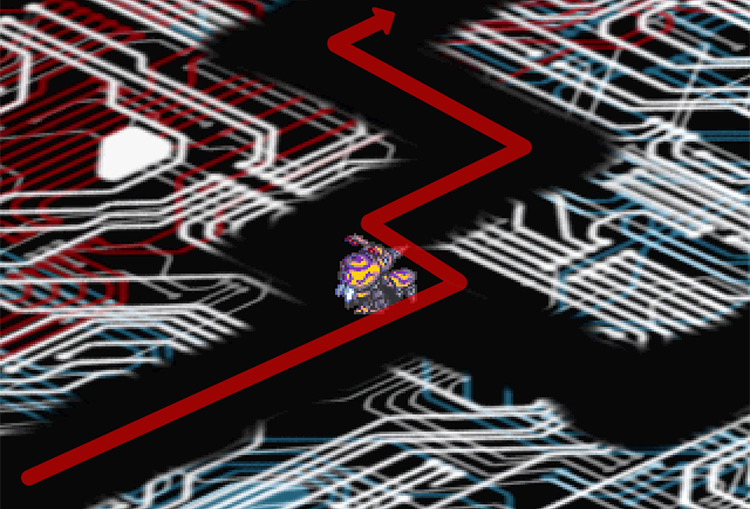 Turning west at the first intersection and following the path. / Digimon World 3