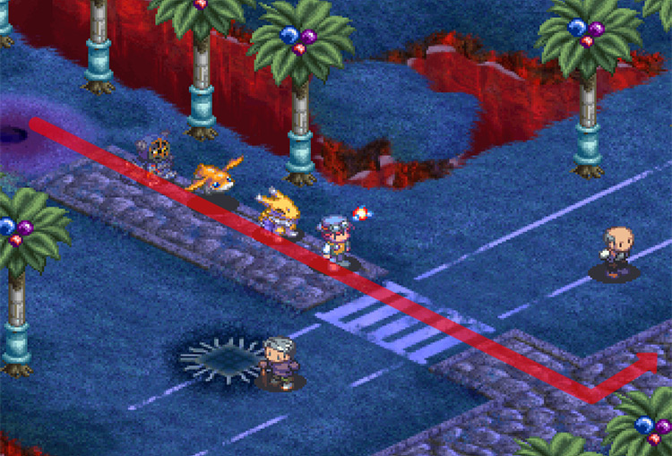 Walking from the hole to Amaterasu City. / Digimon World 3