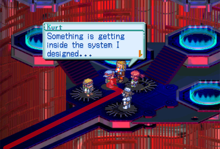 Talking to Kurt in the Login Room. / Digimon World 3