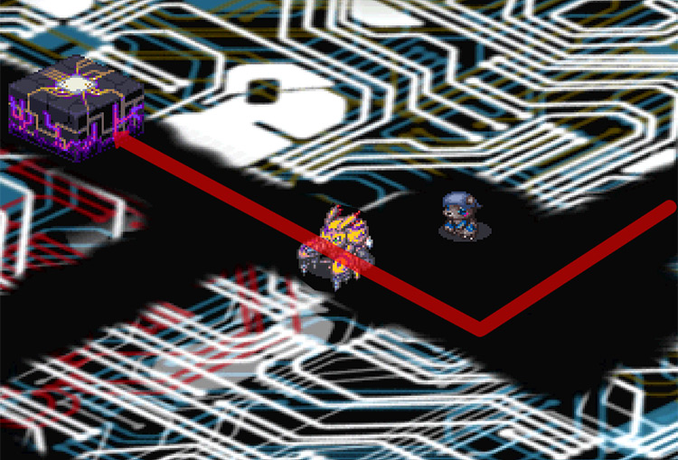 Turning west at the intersection, past the Kumamon. / Digimon World 3