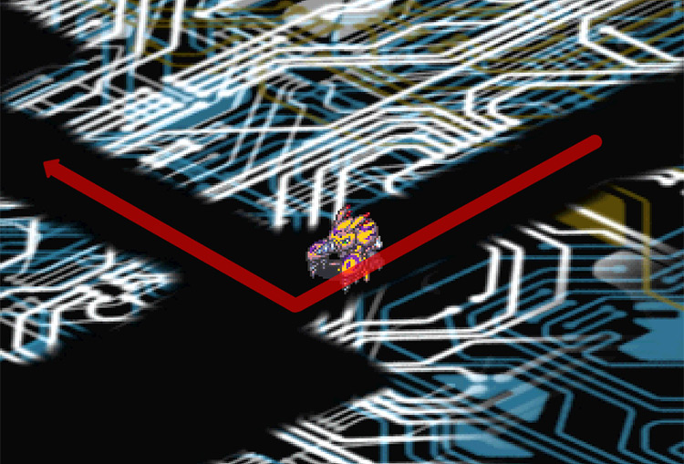 Turning west at the first intersection. / Digimon World 3
