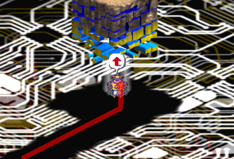 Continuing to the end of the Circuit Board and returning to the surface. / Digimon World 3