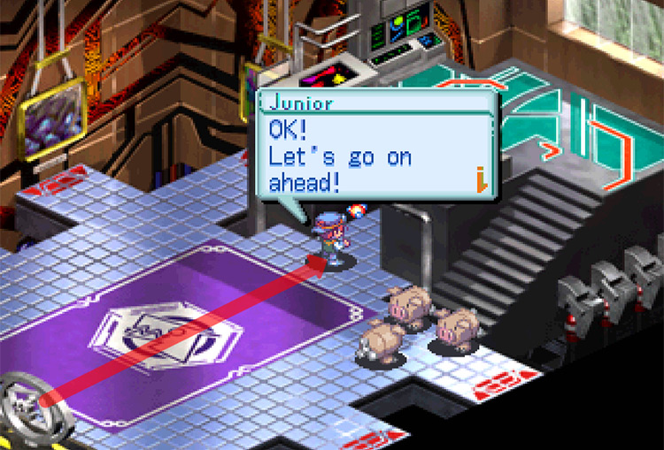 Entering the A.o.A Headquarters in Asuka's Master Room. / Digimon World 3