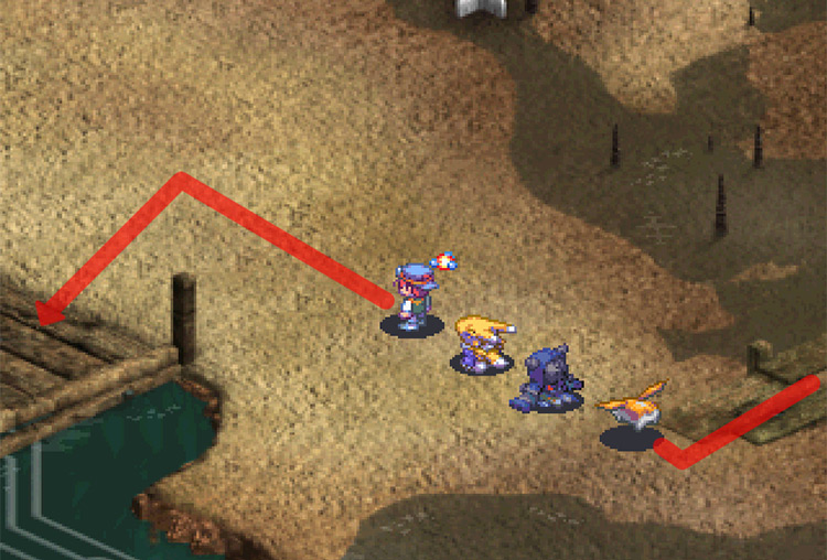 Crossing the bridge. / Digimon World 3