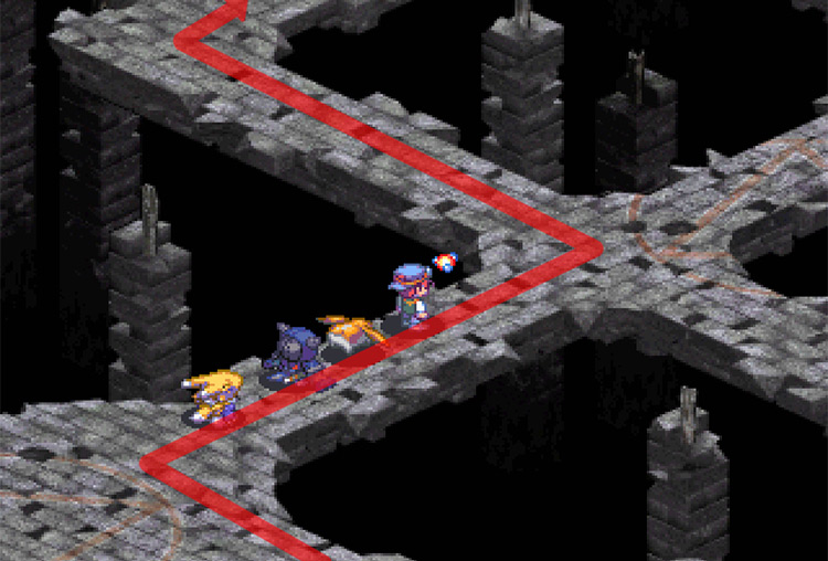 Taking the path to the left at the second intersection. / Digimon World 3