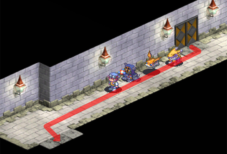 Taking the exit on the left side of the Underground Path. / Digimon World 3