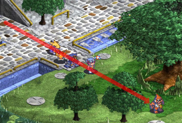 Heading over to Etemon's location outside the Underground Path. / Digimon World 3