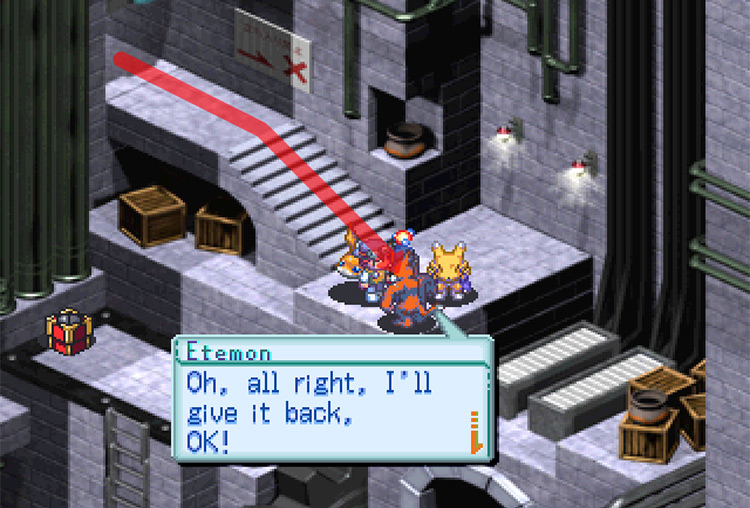 Recovering Sepkimon's mask. / Digimon World 3
