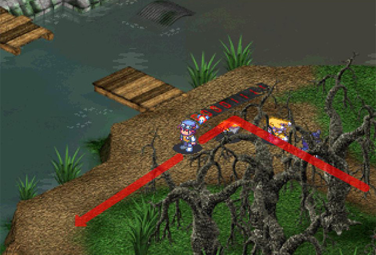 Heading south from Phoenix Bay's entrance. / Digimon World 3