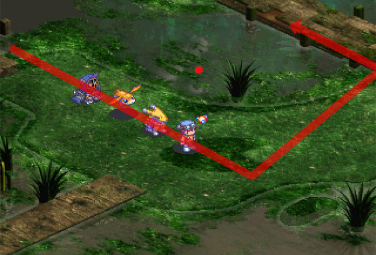 Heading north in BIOS Swamp. / Digimon World 3